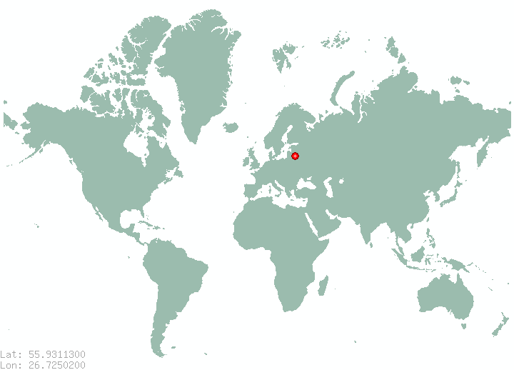 Naujene in world map